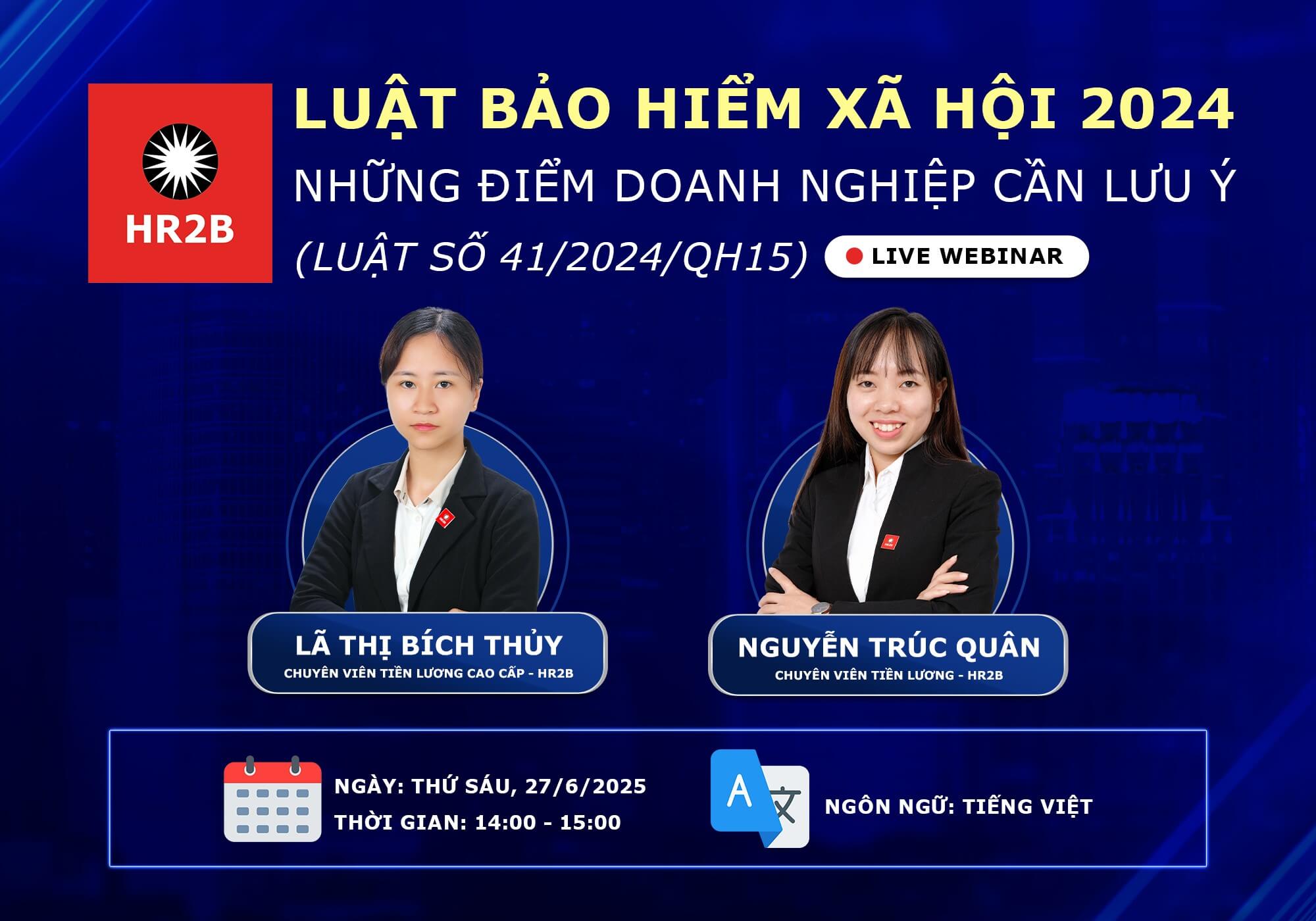 Social Insurance Law 2024 – Key Updates for Businesses (Law No. 41/2024/QH15)